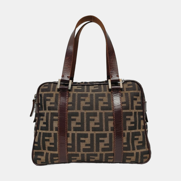 Canvas Top Handle Bag Brown