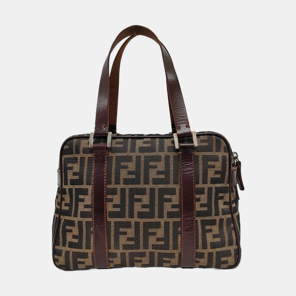 Canvas Top Handle Bag Brown