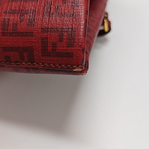 Coated Canvas Tote Bag Red