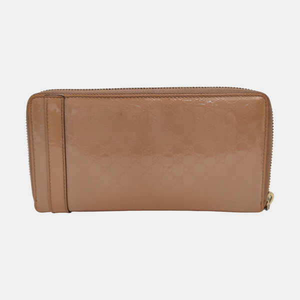 Authenticated pre-owned Microguccissima Monogram Patent Leather Pink Wallet - Wallet at Looply