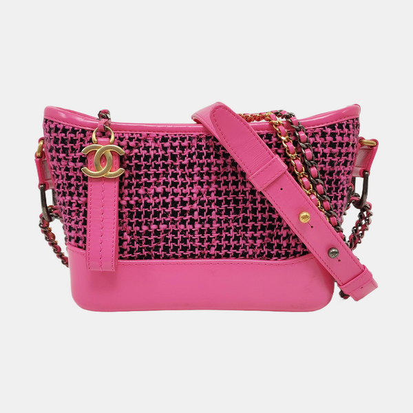 Authenticated pre-owned Gabrielle Small Quilted Wool Pink - Shoulder Bag at Looply