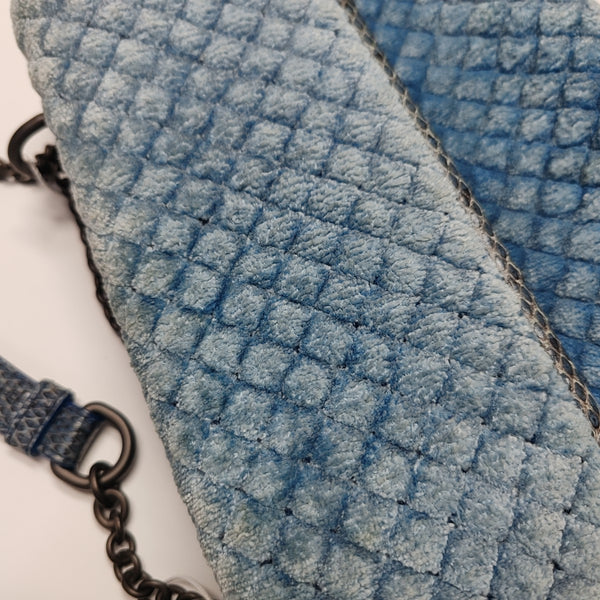 Quilted Velvet Blue
