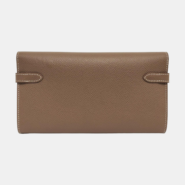 Authenticated pre-owned Kelly Epsom Gray Wallet - Wallet at Looply