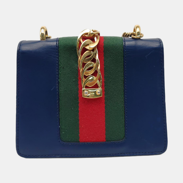 Authenticated pre-owned Sylvie Small Calfskin Blue - Shoulder Bag at Looply