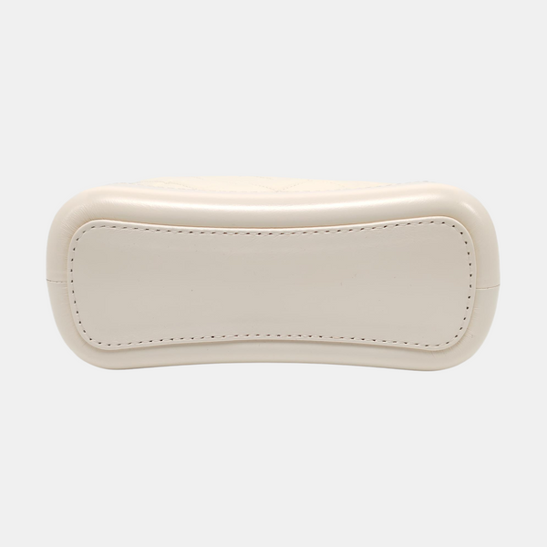 Authenticated pre-owned Gabrielle Small Quilted Vintage Calf White - Shoulder Bag at Looply