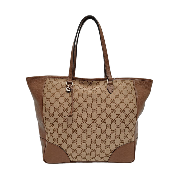 Authenticated pre-owned Bree Small Monogram Canvas Beige - Top Handle Bag at Looply