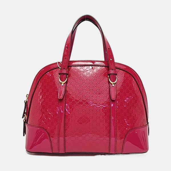 Authenticated pre-owned Microguccissima Monogram Calfskin Pink - Top Handle Bag at Looply