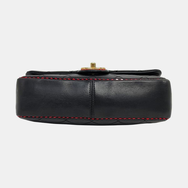 Authenticated pre-owned Classic Flap Quilted Lambskin Black - Shoulder Bag at Looply