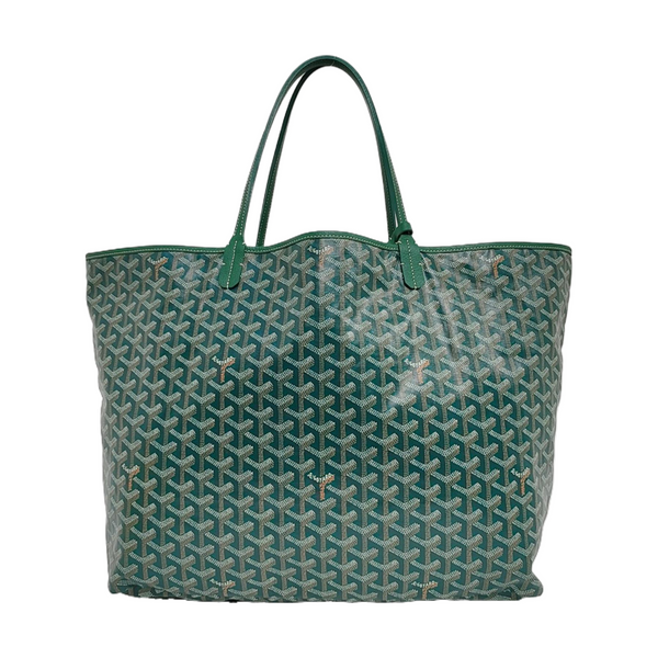 Authenticated pre-owned Saint Louis GM Coated Canvas Green - Top Handle Bag at Looply