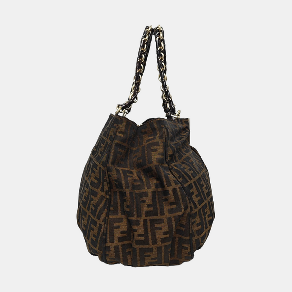 Canvas Top Handle Bag Brown