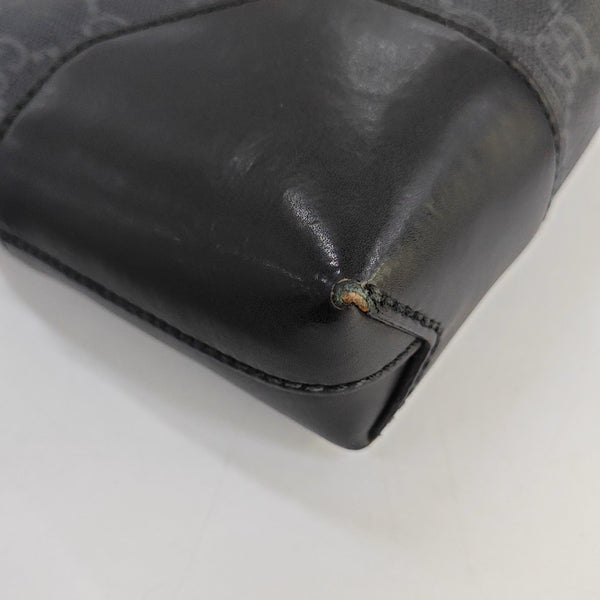 GG Supreme Monogram Coated Canvas Gray