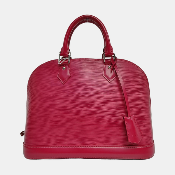 Authenticated pre-owned Alma PM Epi Burgundy - Top Handle Bag at Looply