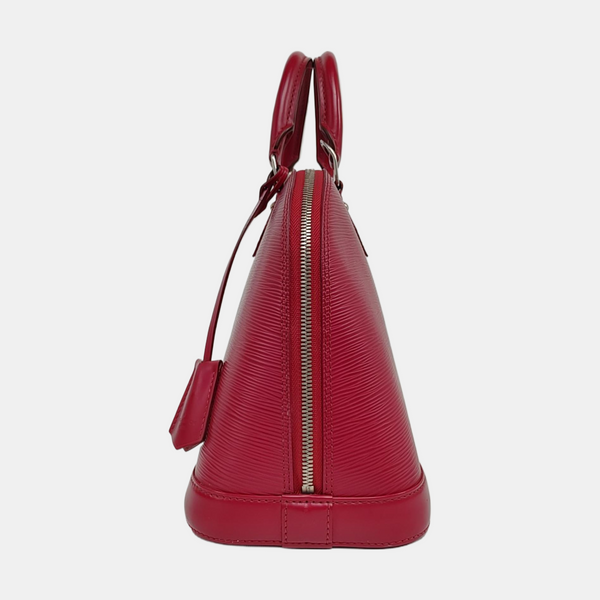 Authenticated pre-owned Alma PM Epi Burgundy - Top Handle Bag at Looply