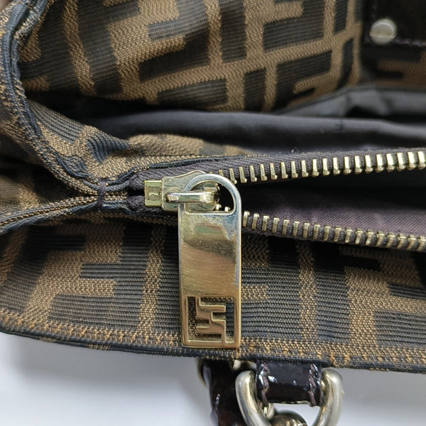 Canvas Top Handle Bag Brown