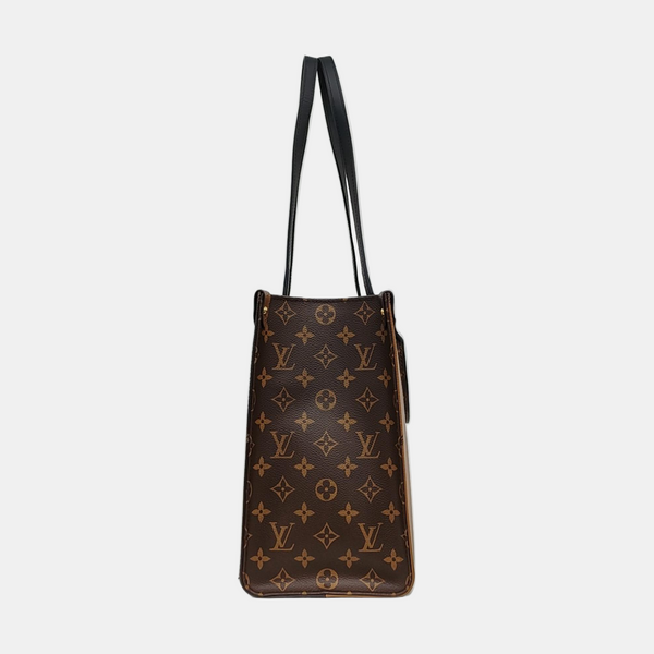 ONTHEGO MM Monogram Coated Canvas Brown