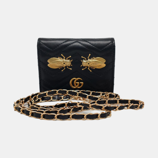 Authenticated pre-owned GG Marmont Calfskin Black Wallet - Wallet at Looply