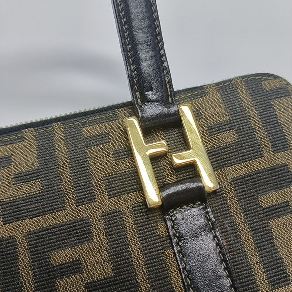 Canvas Top Handle Bag Brown