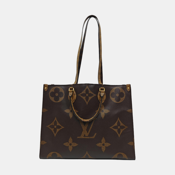 Authenticated pre-owned Onthego GM Monogram Coated Canvas Brown - Shoulder Bag at Looply