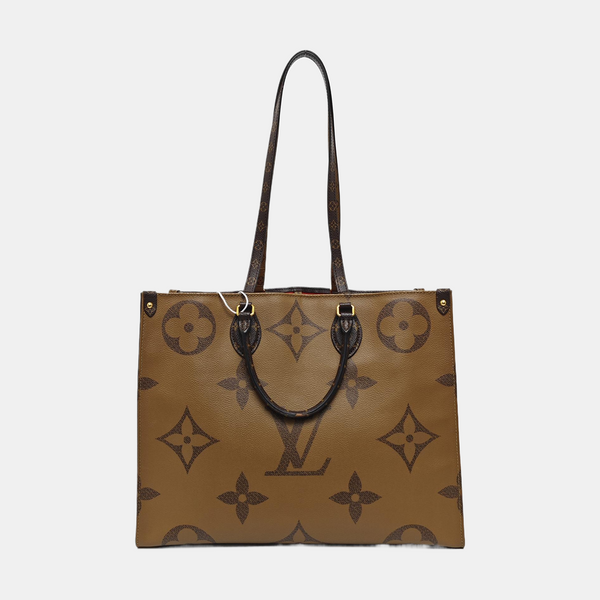 Authenticated pre-owned Onthego GM Monogram Coated Canvas Brown - Shoulder Bag at Looply