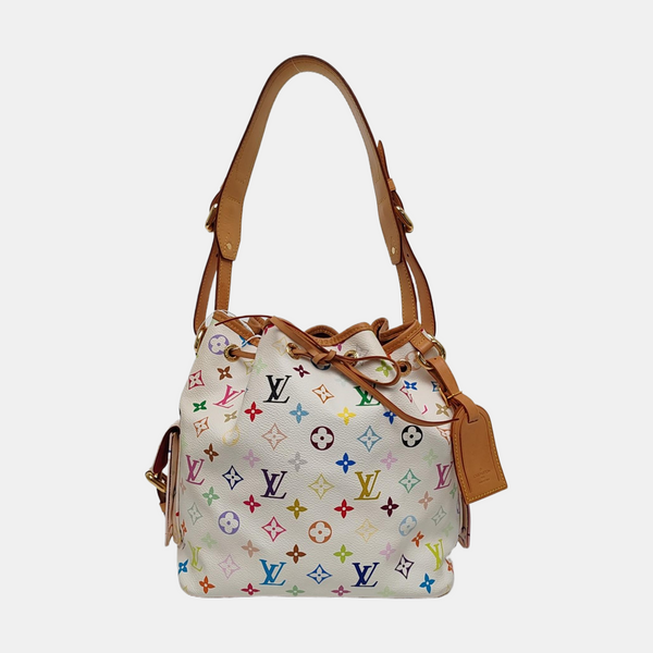NÉONOÉ MM Monogram Coated Canvas White