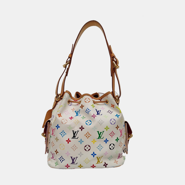 NÉONOÉ MM Monogram Coated Canvas White
