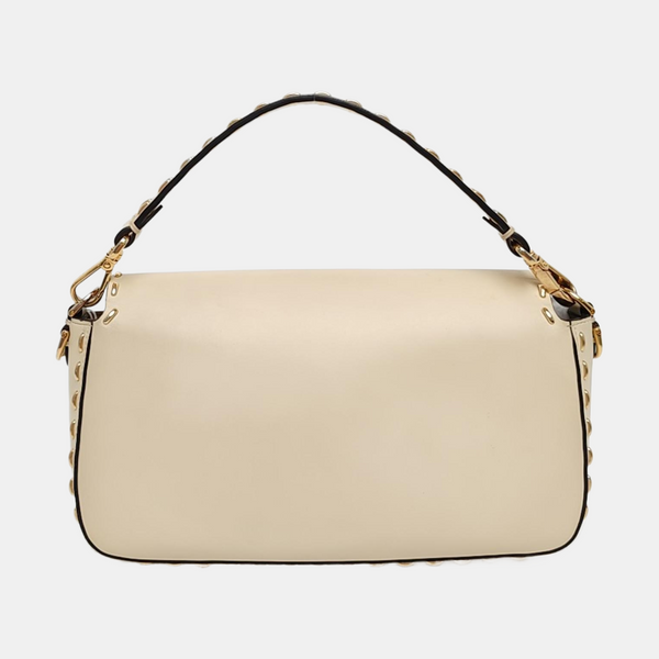 Baguette Medium Calfskin White