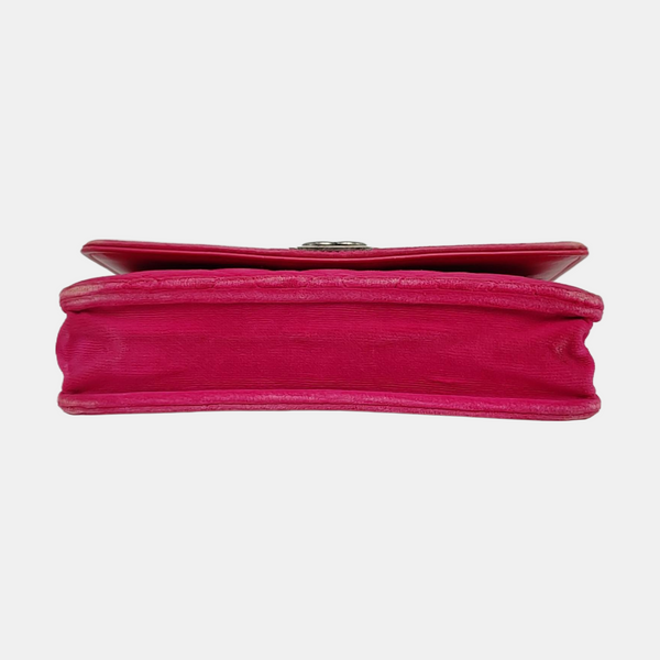 Authenticated pre-owned Boy Chanel WOC Quilted Velvet Pink - Crossbody Bag at Looply