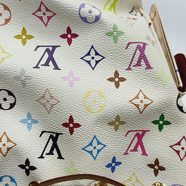 NÉONOÉ MM Monogram Coated Canvas White