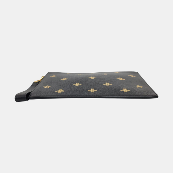 Authenticated pre-owned Bee Web Calfskin Black - Clutch at Looply