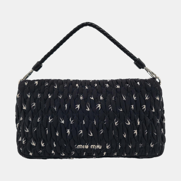 Crystal Quilted Fabric Black