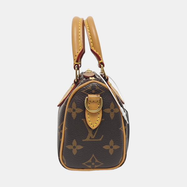 SPEEDY Nano Monogram Coated Canvas Brown