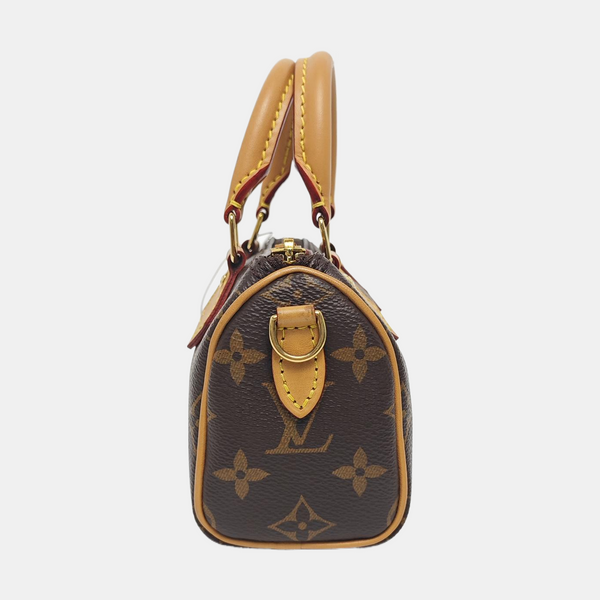 SPEEDY Nano Monogram Coated Canvas Brown