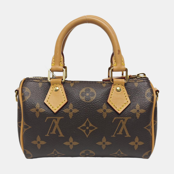 SPEEDY Nano Monogram Coated Canvas Brown