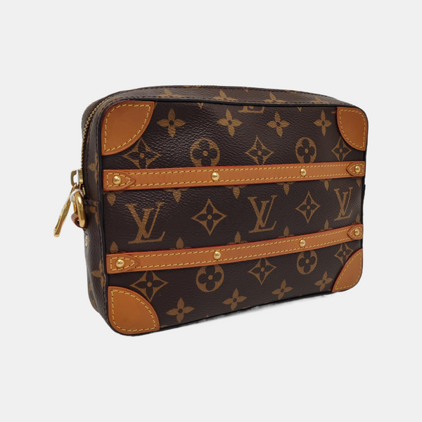SOFT TRUNK Monogram Coated Canvas Brown