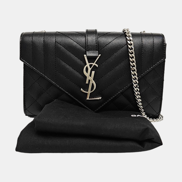 ENVELOPE Small Quilted Calfskin Black