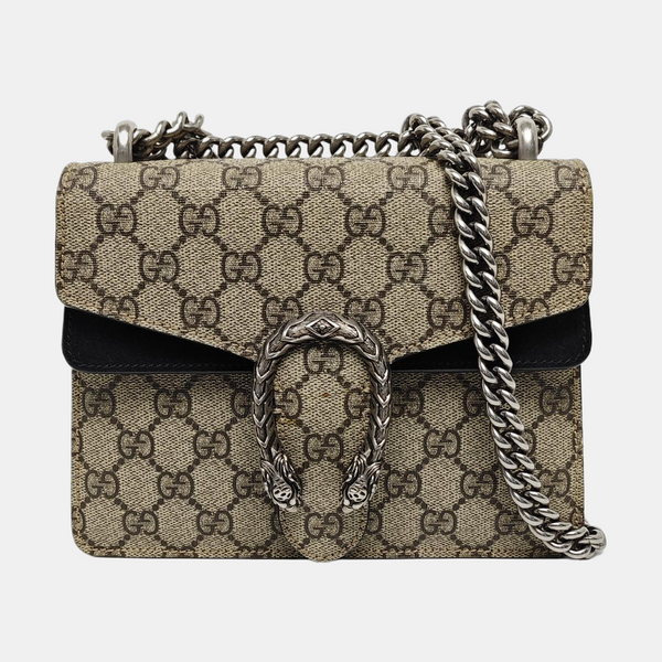 Dionysus Mini Monogram Coated Canvas Beige