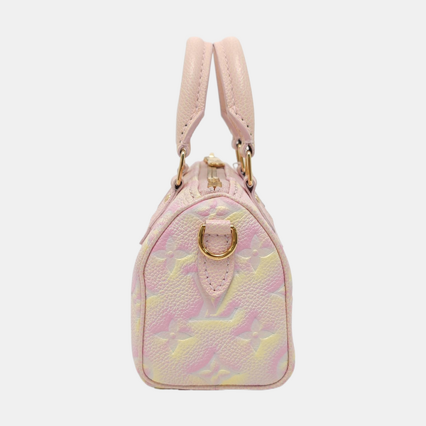 SPEEDY Nano Monogram Calfskin Pink