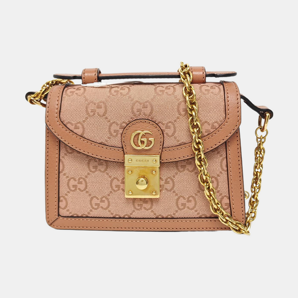 Ophidia Mini Monogram Canvas Pink