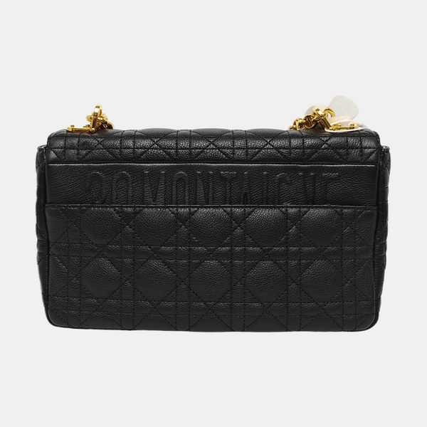 Dior Caro Medium Cannage Calfskin Black