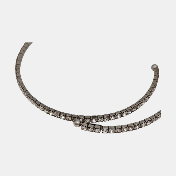Authenticated pre-owned Lab Grown Diamond Silver-tone Metal Necklace - Necklace at Looply
