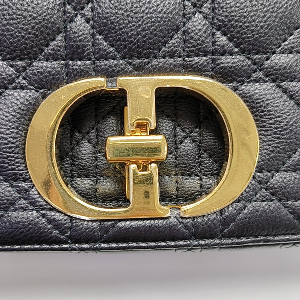 Dior Caro Medium Cannage Calfskin Black