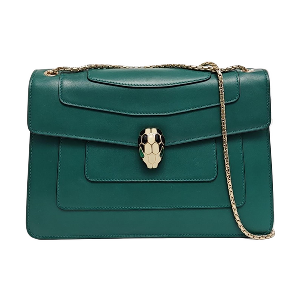 SERPENTI FOREVER Medium Calfskin Green