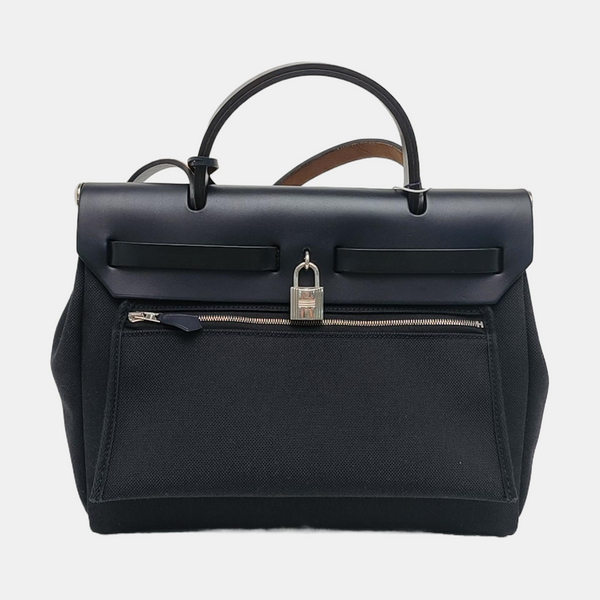 Authenticated pre-owned Herbag 28 Canvas Black - Shoulder Bag at Looply