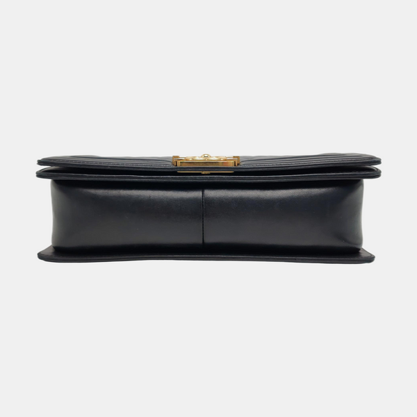 BOY CHANEL Large Quilted Lambskin Black
