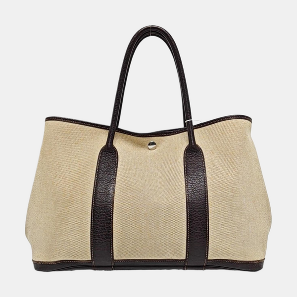 Authenticated pre-owned Garden Party 36 Canvas Beige - Top Handle Bag at Looply