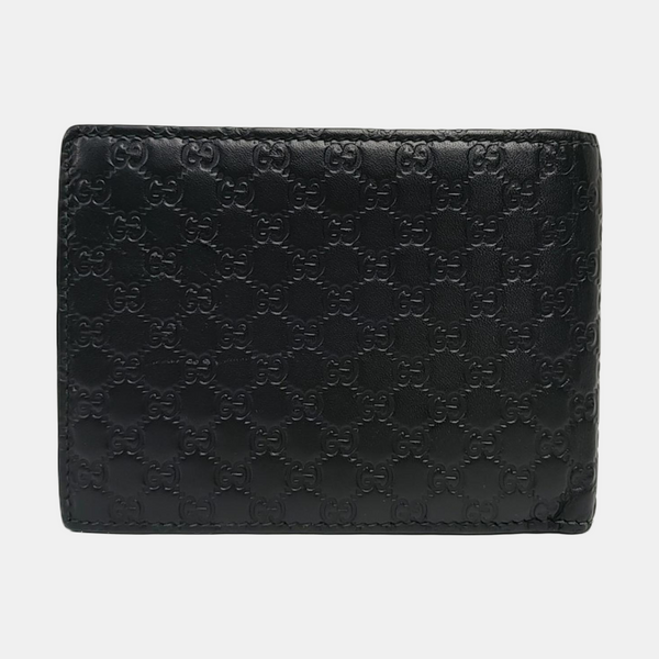 Authenticated pre-owned Microguccissima Monogram Calfskin Black Wallet - Handbags at Looply