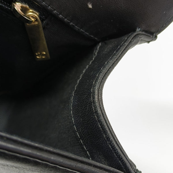 BOY CHANEL Large Quilted Lambskin Black