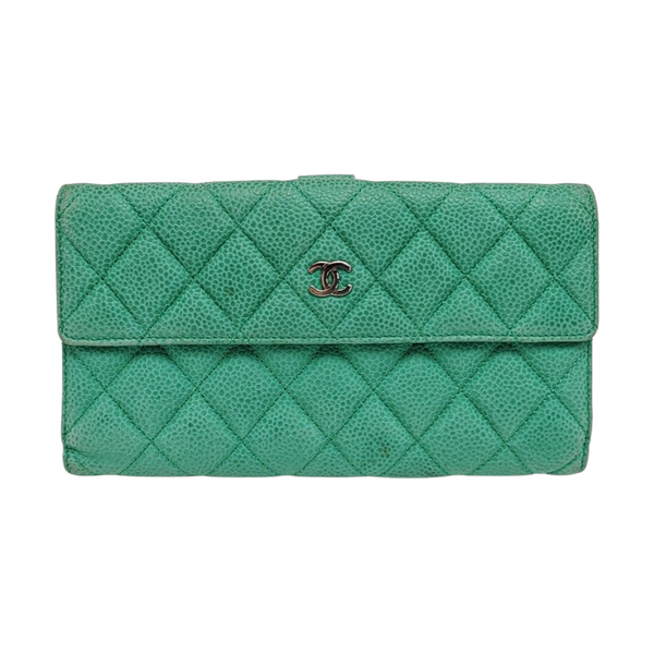 Quilted Grained Calfskin Green