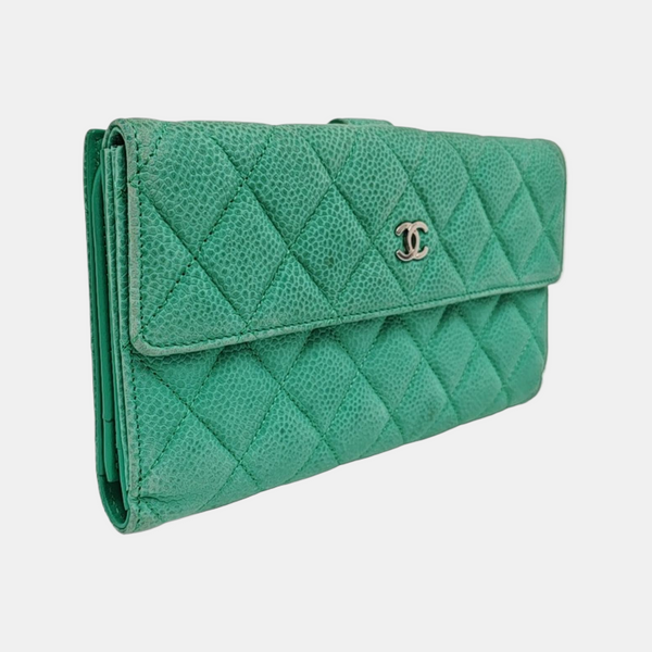 Quilted Grained Calfskin Green