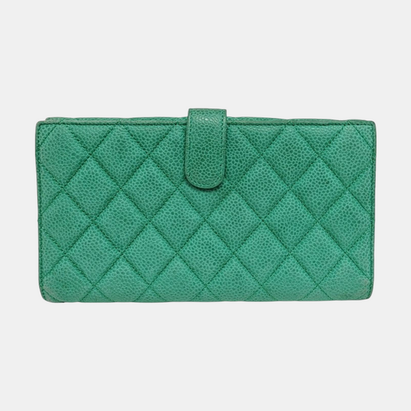 Quilted Grained Calfskin Green